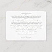 Covid19 Details Sophisticated Pink Chic Heart Informatiekaartje (Achterkant)