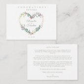 Covid19 Details Sophisticated Pink Chic Heart Informatiekaartje (Voorkant / Achterkant)