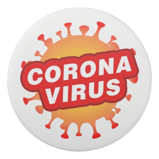 Covid19 Eraser CoronaVirus Structure Text Round Gum (Voorkant)