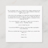 Covid19 Trendy Be our Guest Chic Romantic 3 Photos Vierkante Visitekaartje (Achterkant)