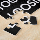 COVID-19 ~ Black and White Typografie Legpuzzel (Zijkant)