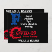 COVID-19 BRIEFKAART (Voorkant / Achterkant)