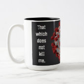 Covid-19 Coffee-mok. 15 oz. Twee Tone. Tweekleurige Koffiemok (Links)