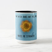 Covid-19 Coffee-Mok. 15 oz. Zwart-wit. Tweekleurige Koffiemok (Center)