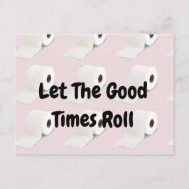 Covid-19 Corona Virus Toilet Paper roze Briefkaart