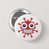 Covid 19 Coronavirus Ronde Button 5,7 Cm (Voorkant /achterkant)