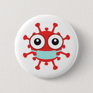 Covid 19 Coronavirus Ronde Button 5,7 Cm