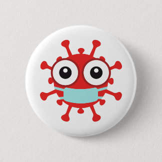 Covid 19 Coronavirus Ronde Button 5,7 Cm