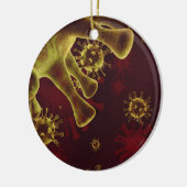Covid-19 Coronavirus verspreidt zich als medisch Keramisch Ornament (Links)