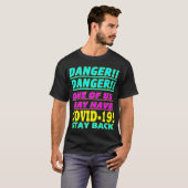 COVID-19 DANGER DANGER TEE SHIRT ONE AQUA (Voorkant volledig)