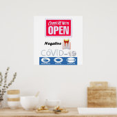 Covid 19 Dentist Open Sign Poster Matte (Keuken)
