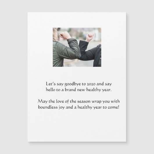Covid 19 Elbow Bump Holiday Greeting Card (Voorkant)