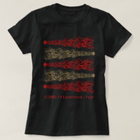 COVID-19-ervaring, angst, virus, goud en rood
