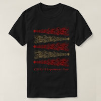 COVID-19-ervaring, angst, virus, rood en goud
