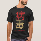 COVID-19-ervaring, rood-Chinees virus T-shirt (Voorkant)