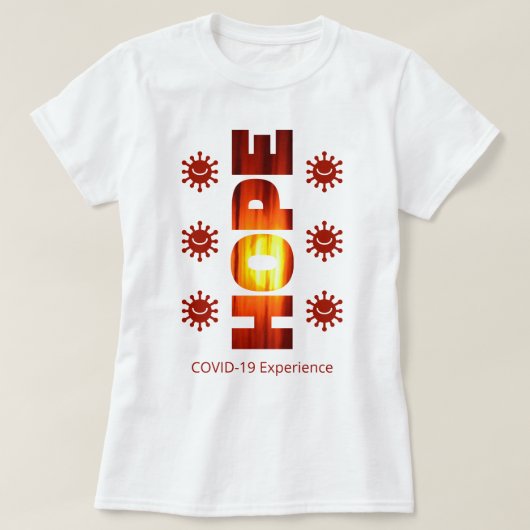 COVID-19-ervaring - Zonnehoop, lachende virussen T-shirt (Design voorkant)