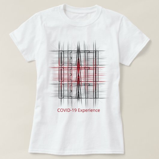 COVID-19 Experience, Death, Pandemic, Red & Black T-shirt (Design voorkant)