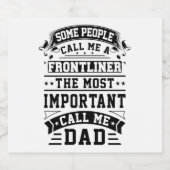 COVID 19 Frontliner Gift Some People Call Me Bier Etiket (Enkel label)