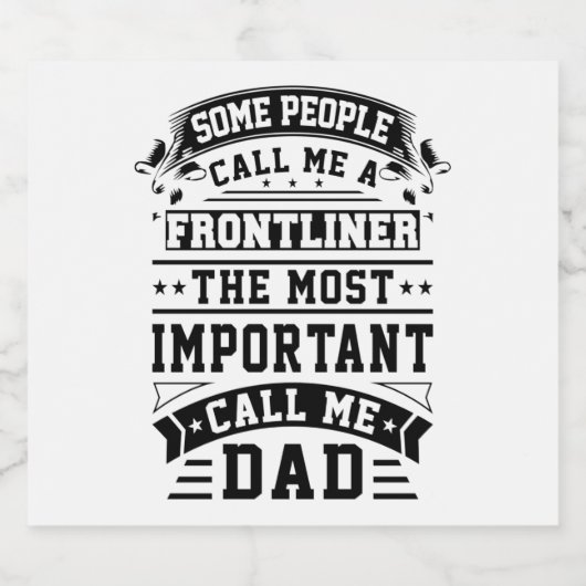 COVID 19 Frontliner Gift Some People Call Me Bier Etiket (Enkel label)