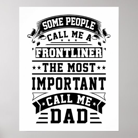 COVID 19 Frontliner Gift Some People Call Me Poster (Voorkant)