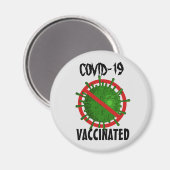 Covid-19 gevaccineerd magneet (Voorkant / Achterkant)