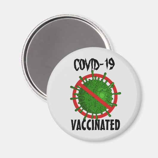 Covid-19 gevaccineerd magneet (Voorkant / Achterkant)