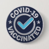 Covid-19 gevaccineerd ronde button 7,6 cm (Voorkant)