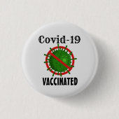 CoVid-19 gevaccineerde Button (Voorkant)
