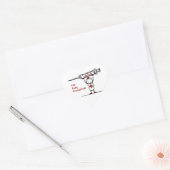 COVID-19-gevaccineerde Sticker van het hart (Envelop)