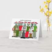 Covid 19 Happy Christmas Medical Team Kaart (Gele Bloem)