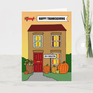 COVID 19 Happy Thanksgiving Zelf-isolatie Kaart