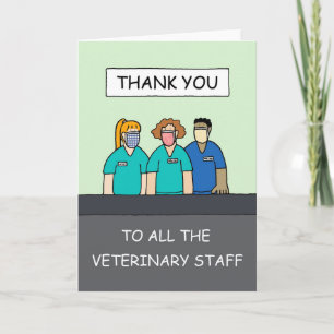 Covid 19 Hartelijk dank aan het veterinaire person Kaart