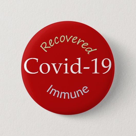 Covid-19: Herstel en immuunsysteem Ronde Button 5,7 Cm (Voorkant)