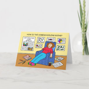 Covid 19 Home Schooling Cartoon Kaart