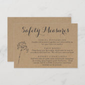 Covid 19 Informatie over het veiligheidsmasker - S Informatiekaartje (Voorkant / Achterkant)