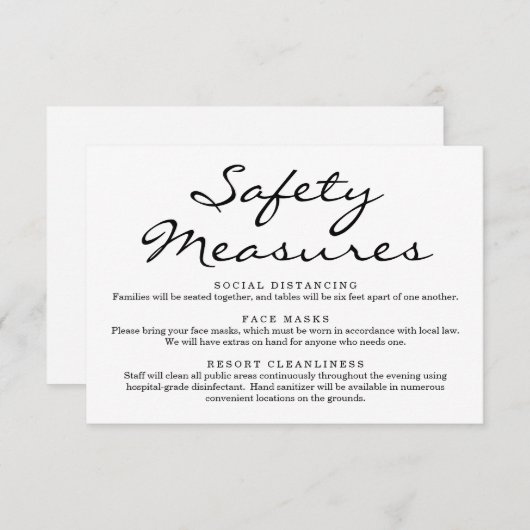 Covid 19 Informatie over het veiligheidsmasker - S Informatiekaartje (Voorkant / Achterkant)