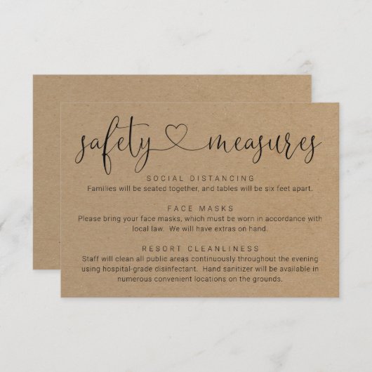 Covid 19 Informatie over het veiligheidsmasker - S Informatiekaartje (Voorkant / Achterkant)