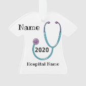 Covid -19 , Jaar van de zuster Kerstversiering Ornament (achterkant)
