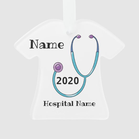 Covid -19 , Jaar van de zuster Kerstversiering Ornament (achterkant)
