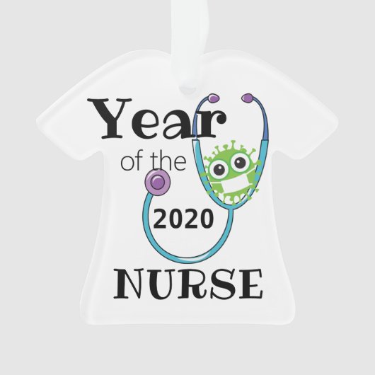Covid -19 , Jaar van de zuster Kerstversiering Ornament (voorkant)