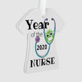 Covid -19 , Jaar van de zuster Kerstversiering Ornament (voorkant)