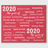 COVID 19 Kerstmis 2020 Cadeaupapier (Vlak)