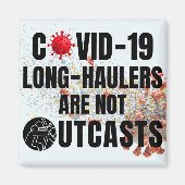 COVID-19-langeafstandsvervoerders zijn geen versch Magneet (Voorkant)
