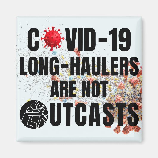COVID-19-langeafstandsvervoerders zijn geen versch Magneet (Voorkant)