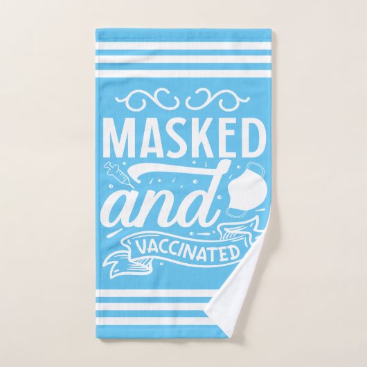 COVID-19 Masked and Vaccinated Handdoek (Handdoek)