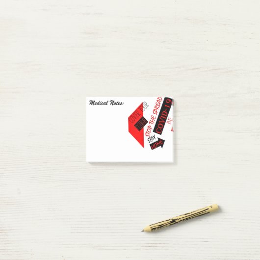 Covid-19 Post-it® Notes (Op bureau)