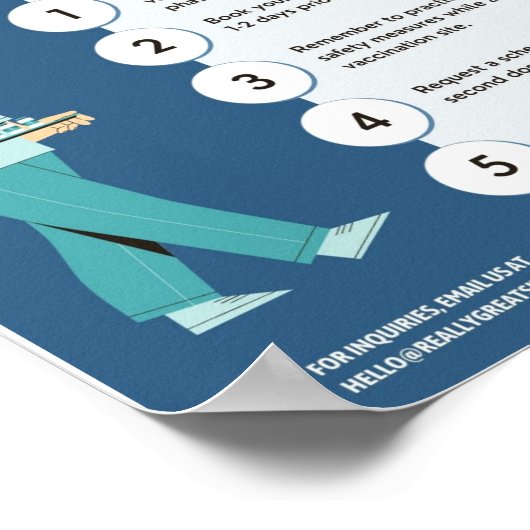 Covid 19 Poster papier (steen) (Hoek)