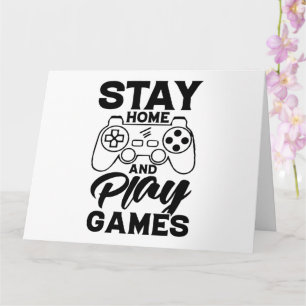 COVID 19 Quarantine Gamer Gift - Stay At Home Kaart