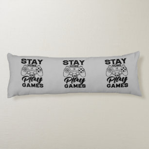 COVID 19 Quarantine Gamer Gift - Stay At Home Lichaamskussen