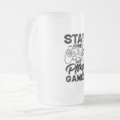 COVID 19 Quarantine Gamer Gift - Stay At Home Matglas Bierpul (Voorkant links)